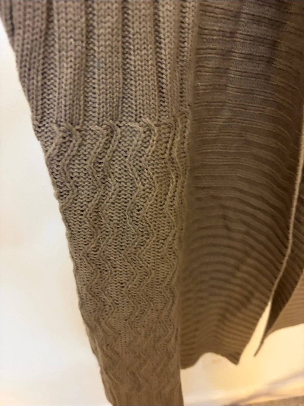 jason maxwell Taupe Open-Front Shawl Collar Cardigan